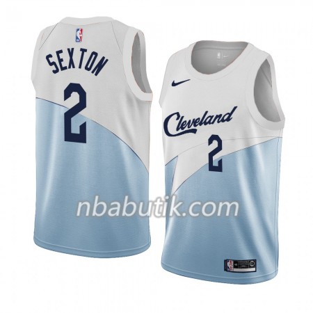 NBA Mænd Trøje Cleveland Cavaliers Collin Sexton 2 2018-19 Nike Blå Hvid Swingman